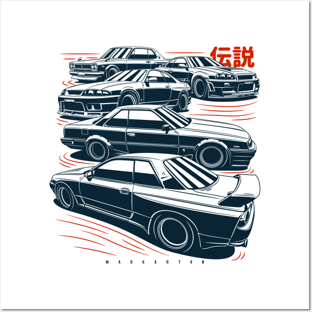 Skyline GTR Wall Art by Markaryan